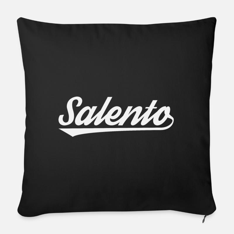 Salento Küsten Script - Sofakissenbezug 45 x 45 cm - Schwarz