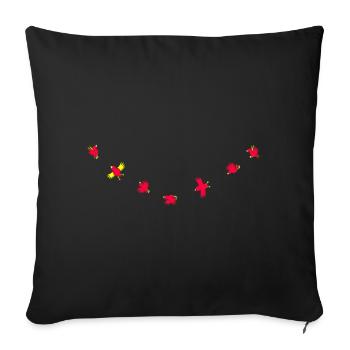 Birdies - Housse de coussin décorative 45 x 45 cm - noir - Devant
