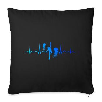 Plongeurs en apnée pour hommes pour femmes - Housse de coussin décorative 45 x 45 cm - noir - Devant