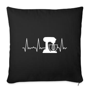 Cuisson des battements de cœur - Housse de coussin décorative 45 x 45 cm - noir - Devant