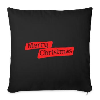 Merry Christmas - Housse de coussin décorative 45 x 45 cm - noir - Devant