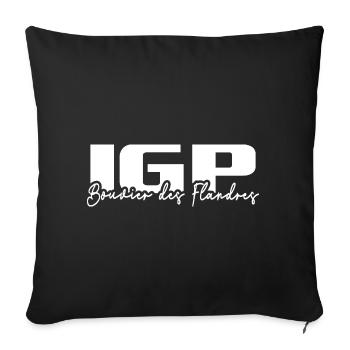BOUVIER DES FLANDRES IGP Chien de sport Wilsigns - Housse de coussin décorative 45 x 45 cm - noir - Devant