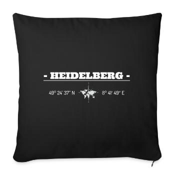 Coordinates Heidelberg - Sofa pillowcase 17,3'' x 17,3'' (45 x 45 cm) - black - Front