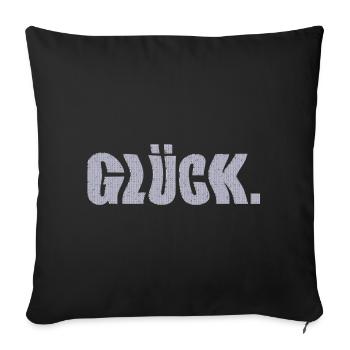 glück - Sofakissenbezug 45 x 45 cm - Schwarz - Vorne