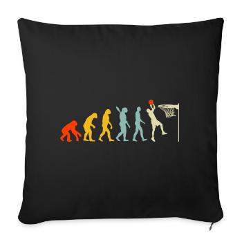 Evolution Basketball Game - Sofakissenbezug 45 x 45 cm - Schwarz - Vorne
