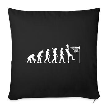 Jeu de basket-ball Evolution - Housse de coussin décorative 45 x 45 cm - noir - Devant