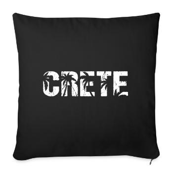 Crète Grèce Crète Île de Crète - Housse de coussin décorative 45 x 45 cm - noir - Devant