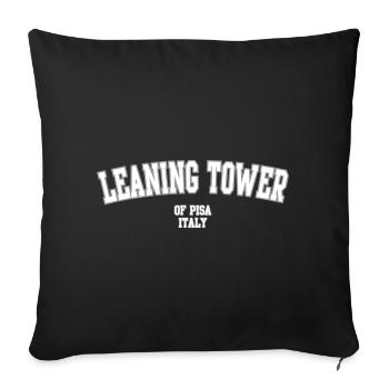 Leaning Tower Pisa Print - Sofa pillowcase 17,3'' x 17,3'' (45 x 45 cm) - black - Front