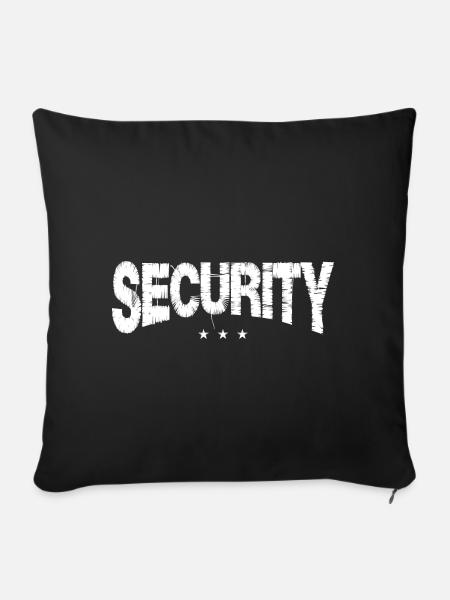 Security Sicherheitsdienst Party - Sofakissenbezug 45 x 45 cm - Schwarz