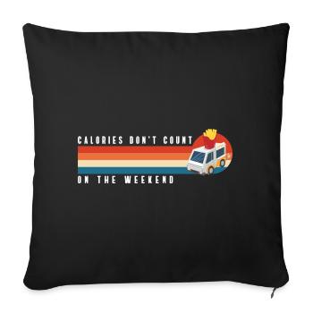 Food Truck Food Fries - Sofa pillowcase 17,3'' x 17,3'' (45 x 45 cm) - black - Front