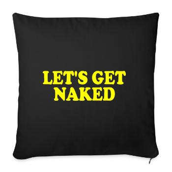 Lets get naked - Housse de coussin décorative 45 x 45 cm - noir - Devant