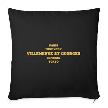 Villeneuve Style - Unique streets, unique style. - Housse de coussin décorative 45 x 45 cm - noir - Devant