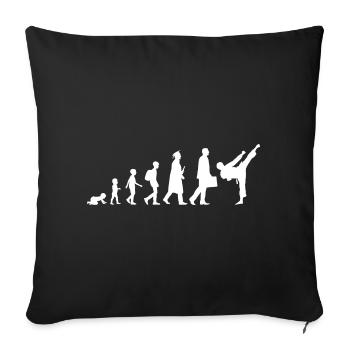 Kind zu Karateka Evolution - Sofakissenbezug 45 x 45 cm - Schwarz - Vorne