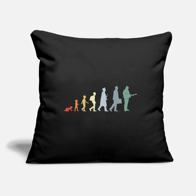Évolution du guitariste Housse de coussin décorative 45 x 45 cm