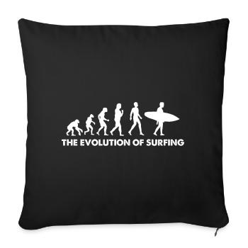 L’évolution du surf - Housse de coussin décorative 45 x 45 cm - noir - Devant