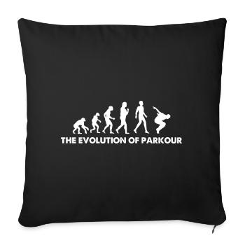 The Evolution Of Parkour - Sofakissenbezug 45 x 45 cm - Schwarz - Vorne