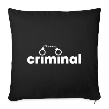 Criminel - Housse de coussin décorative 45 x 45 cm - noir - Devant