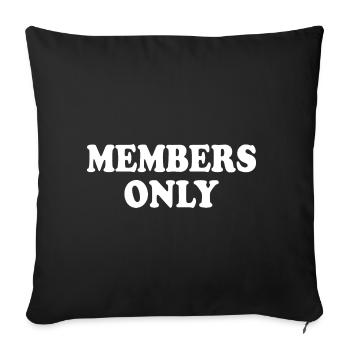 members only - Sofa pillowcase 17,3'' x 17,3'' (45 x 45 cm) - black - Front
