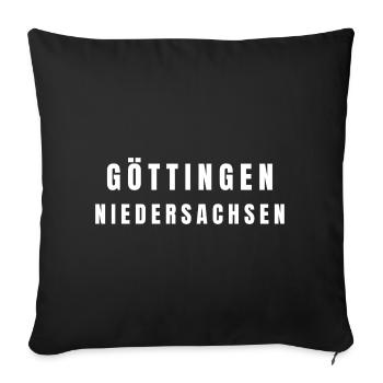 Göttingen, Basse-Saxe - Housse de coussin décorative 45 x 45 cm - noir - Devant