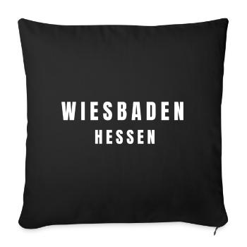 Wiesbaden Hesse - Sofa pillowcase 17,3'' x 17,3'' (45 x 45 cm) - black - Front