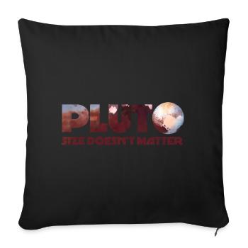 I love pluto - Sofa pillowcase 17,3'' x 17,3'' (45 x 45 cm) - black - Front