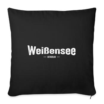 Weissensee Ostberlin - Sofakissenbezug 45 x 45 cm - Schwarz - Vorne