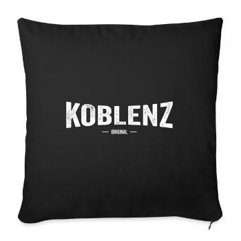 Koblenz Original - Sofakissenbezug 45 x 45 cm - Schwarz - Vorne