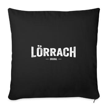 Lörrach Original - Sofakissenbezug 45 x 45 cm - Schwarz - Vorne