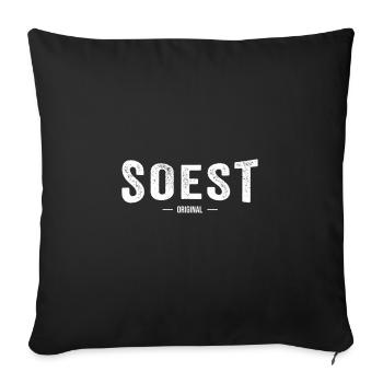 Soest Original - Sofakissenbezug 45 x 45 cm - Schwarz - Vorne