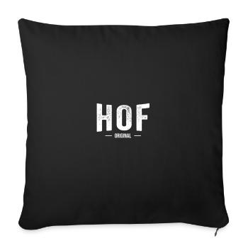 Hof Original - Sofakissenbezug 45 x 45 cm - Schwarz - Vorne