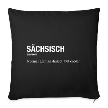 SAXON Saxony - Sofa pillowcase 17,3'' x 17,3'' (45 x 45 cm) - black - Front