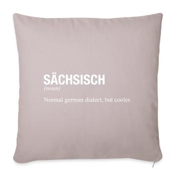 SÄCHSISCH Sachsen - Sofakissenbezug 45 x 45 cm - helles Taupe - Vorne