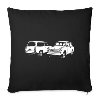 Icônes à deux temps - Housse de coussin décorative 45 x 45 cm - noir - Devant