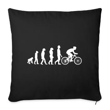 Evolution Vélo / Cycliste - Housse de coussin décorative 45 x 45 cm - noir - Devant