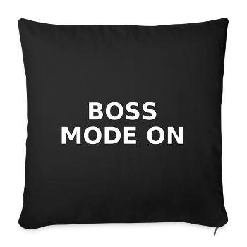 Power Mode On - Sofa pillowcase 17,3'' x 17,3'' (45 x 45 cm) - black - Front
