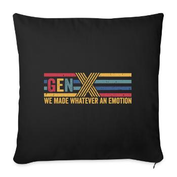 Fun GEN X Gifts - Sofa pillowcase 17,3'' x 17,3'' (45 x 45 cm) - black - Front