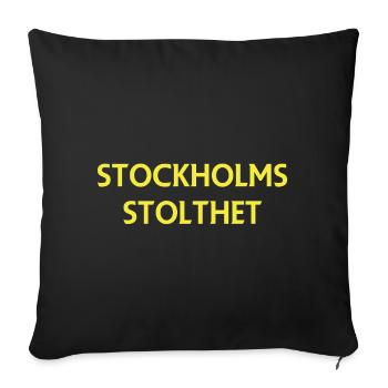 Fierté de Stockholm - Housse de coussin décorative 45 x 45 cm - noir - Devant