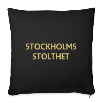 Fierté de Stockholm - Housse de coussin décorative 45 x 45 cm - noir - Devant