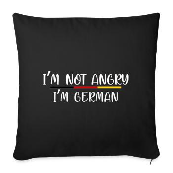 Humorous German Identity Statement - Sofa pillowcase 17,3'' x 17,3'' (45 x 45 cm) - black - Front
