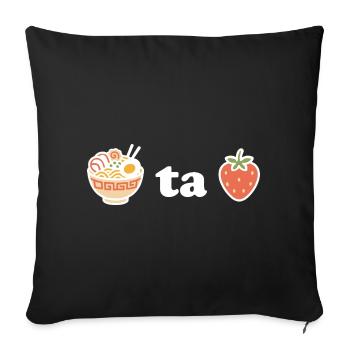 Bring Back Your Strawberry - Bring Back Your Strawberry - Sofa pillowcase 17,3'' x 17,3'' (45 x 45 cm) - black - Front