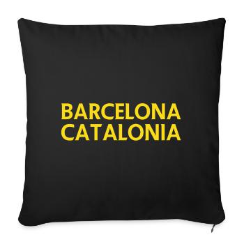 Lyrique Barcelone – Catalogne - Housse de coussin décorative 45 x 45 cm - noir - Devant