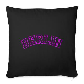 Neon Berlin Bow Typography - Sofa pillowcase 17,3'' x 17,3'' (45 x 45 cm) - black - Front