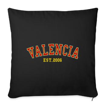Valencia Est. 2006 - Sofa pillowcase 17,3'' x 17,3'' (45 x 45 cm) - black - Front