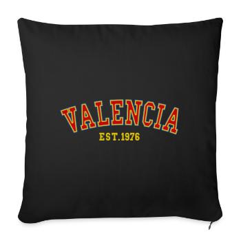 Valencia Est. 1976 - Sofa pillowcase 17,3'' x 17,3'' (45 x 45 cm) - black - Front