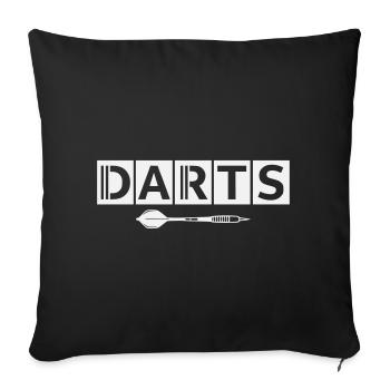 Darts motif with arrow detail - Sofa pillowcase 17,3'' x 17,3'' (45 x 45 cm) - black - Front