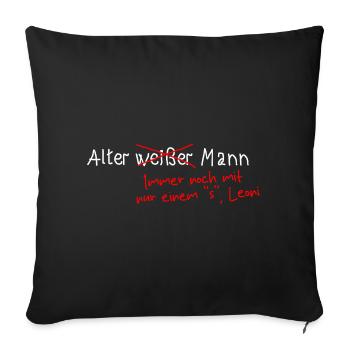 Alter weiser Mann - Sofakissenbezug 45 x 45 cm - Schwarz - Vorne