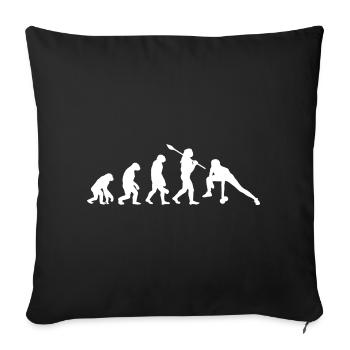 Évolution du design de l’haltérophilie dans les salles de fitness - Housse de coussin décorative 45 x 45 cm - noir - Devant