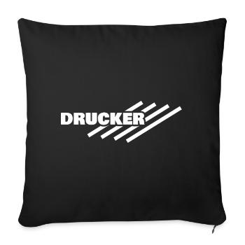 Occupation: Printer - Sofa pillowcase 17,3'' x 17,3'' (45 x 45 cm) - black - Front