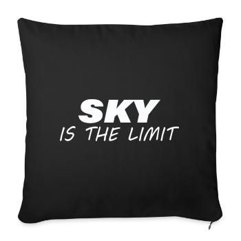 Sky is the Limit - Sofa pillowcase 17,3'' x 17,3'' (45 x 45 cm) - black - Front