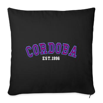 Cordoba Est 1996 - Sofa pillowcase 17,3'' x 17,3'' (45 x 45 cm) - black - Front